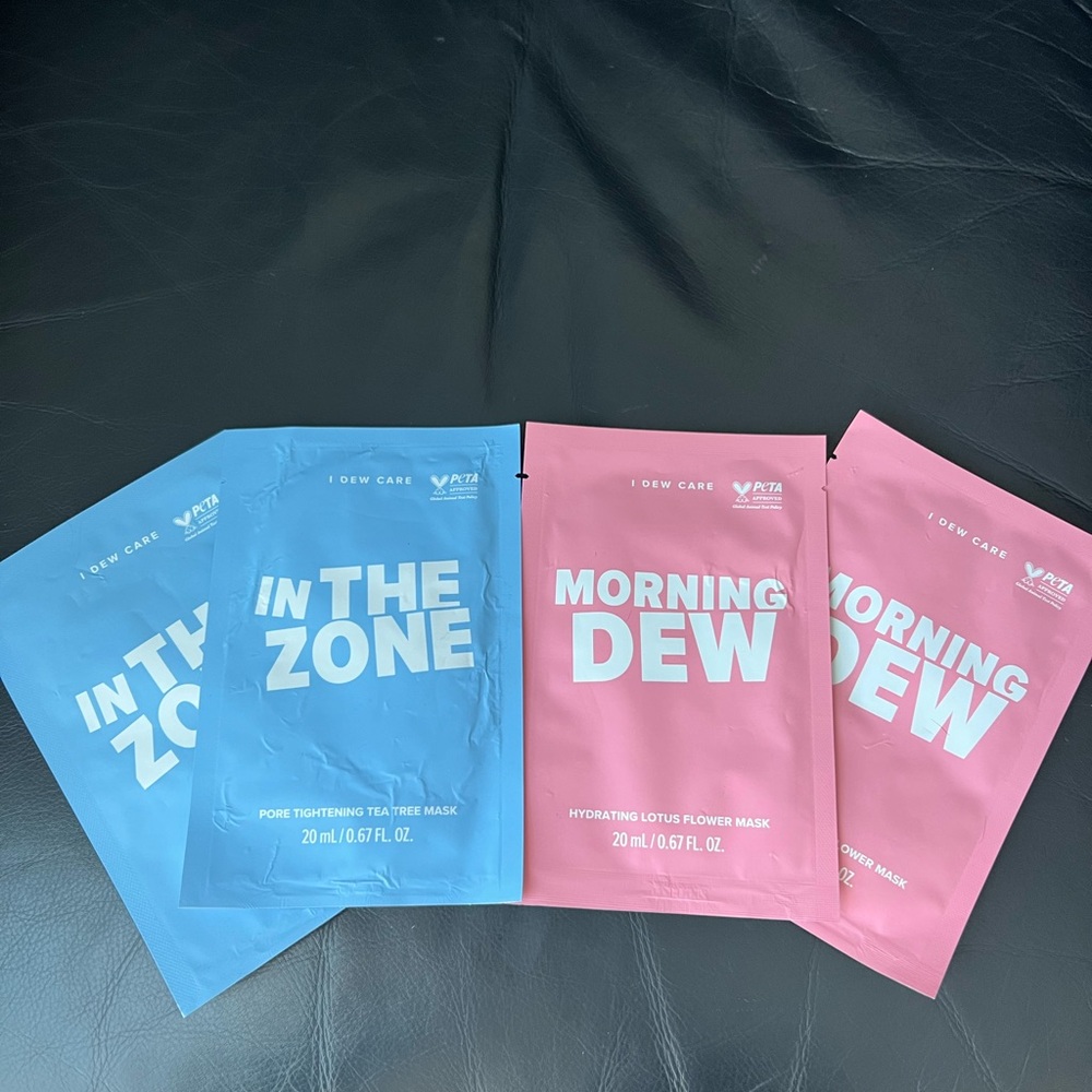 I Dew Care Face Mask Set - Blue and Pink